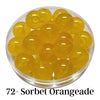 72 - Boules acryliques brillantes Sorbet Orangeade 20MM