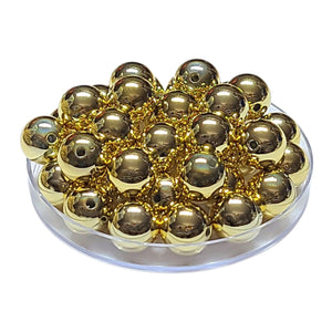 205 - Boules acryliques brillantes Dorées 16MM