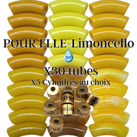 Camaieu 74- Lot mixte tubes incurvés 12MM, et 5 cylindres -POUR ELLE Limoncello