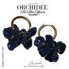 Créoles Trio d'Orchidées - Marine marbré