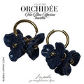 Créoles Trio d'Orchidées - Marine marbré