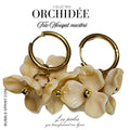 Créoles Trio d'Orchidées - Nougat marbré