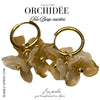 Créoles Trio d'Orchidées - Beige marbré