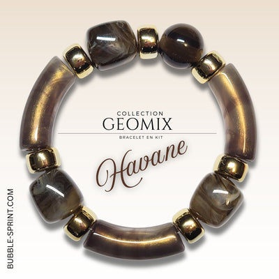 KIT bracelet collection GEOMIX - Havane