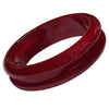 4 - Bracelet acrylique interchangeable rainuré - Bordeaux marbré