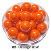 83 - Boules acryliques brillantes Orange irisé 20MM