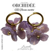 Créoles Trio d'Orchidées - Parme marbré