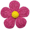 Fleur marguerite en raphia Rose fuchsia #5