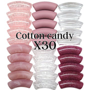 Camaieu 87- Lot mixte tubes incurvés Cotton candy 12MM