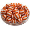 407 - Boules acryliques Rayées Mandarine 16MM