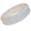 2 - Bracelet acrylique interchangeable rainuré - Quartz Blanc marbré