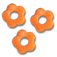 8- Fleur BABY Capucine Orange marbré - 20mm