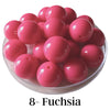 8 - Boules acryliques brillantes Fuchsia 20MM