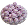 408 - Boules acryliques Rayées Lilas 16MM