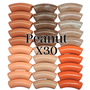 Camaieu 90- Lot mixte tubes incurvés Peanut 12MM