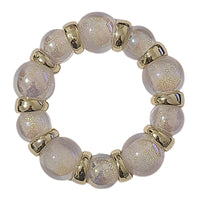 261 - Boules acryliques Glitter AB Blanc 16MM