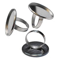Anneau de bague innoxydable à plateau de 25MM réglable, Argent BAG2