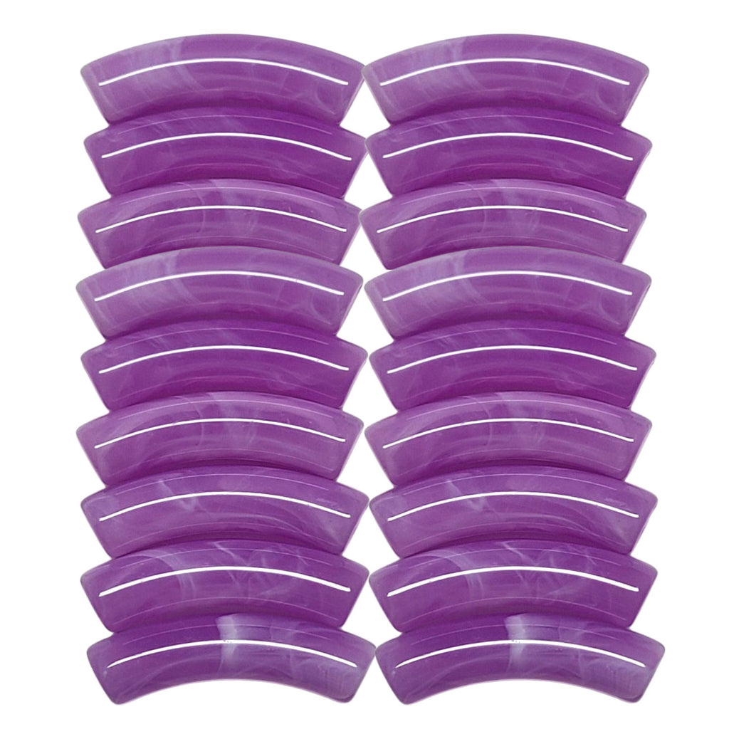 4 - Tubes incurvés Lilas marbré 8MM