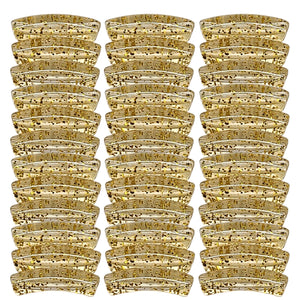 TINY tube incurvé Paillettes dorées 5MM