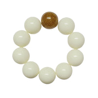 46 - Boules acryliques brillantes Marbré blanc 20MM