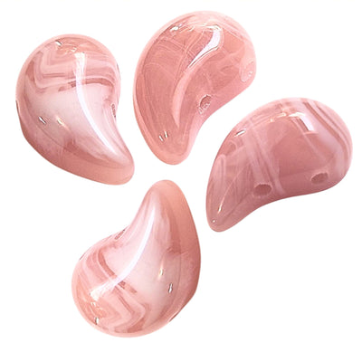 3- Magatama, Agate rose marbré