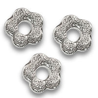 95- Fleur BABY glitter argent - 20mm