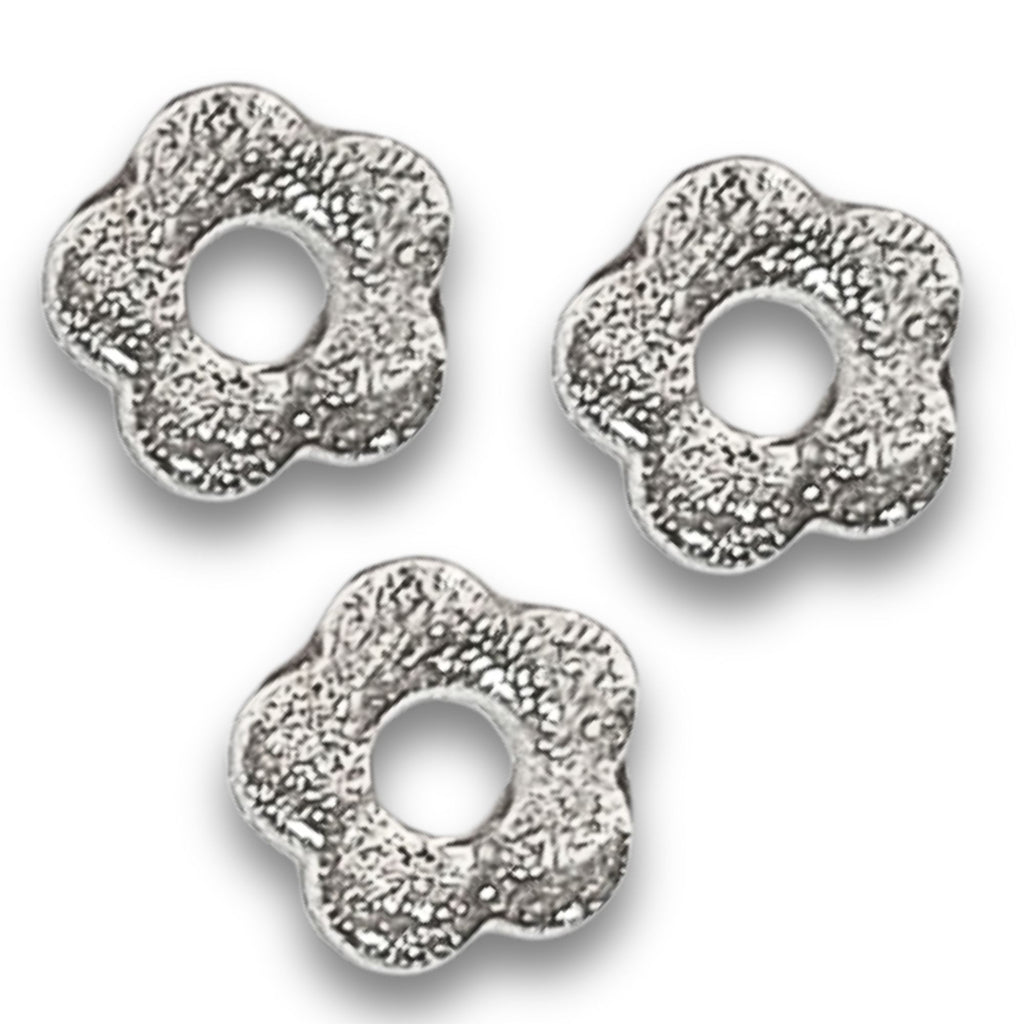 95- Fleur BABY glitter argent - 20mm