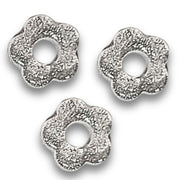 95- Fleur BABY glitter argent - 20mm