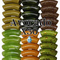 Camaieu 42- Lot mixte tubes incurvés Avocado 12MM