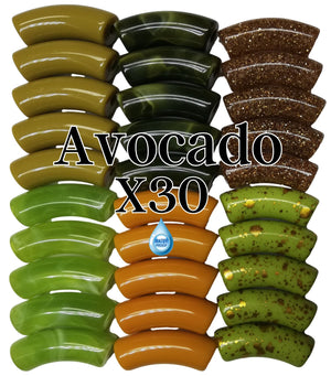 Camaieu 42- Lot mixte tubes incurvés Avocado 12MM