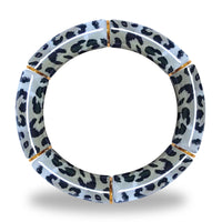 395 - Tubes incurvés DESIGN - Motif Léopard Nougatine 12MM
