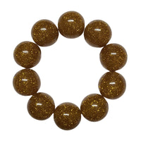 42 - Boules acryliques brillantes Glitter doré 20MM