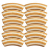 459 - Tubes incurvés DESIGN - Motif Rayures 12MM - Biscuit
