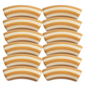459 - Tubes incurvés DESIGN - Motif Rayures 12MM - Biscuit