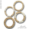 459 - Tubes incurvés DESIGN - Motif Rayures 8MM - Biscuit