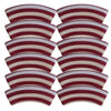 462 - Tubes incurvés DESIGN - Motif Rayures 12MM - Bordeaux