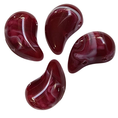 5- Magatama, Bordeaux marbré