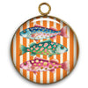 68 - Pendentif "Intemporel" -  Rayures & poissons