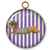 83 - Pendentif "Intemporel" -  Rayures & Teckel