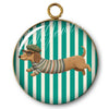 90 - Pendentif "Intemporel" -  Rayures & Teckel