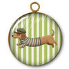 89 - Pendentif "Intemporel" -  Rayures & Teckel