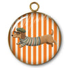 81 - Pendentif "Intemporel" -  Rayures & Teckel