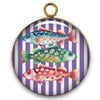 72 - Pendentif "Intemporel" -  Rayures & poissons