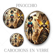 Cabochons en verre Pinocchio-Réf CAB17