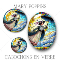 Cabochons en verre Mary poppins -Réf CAB24