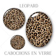 Cabochons en verre Léopard -Réf CAB33