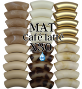 Camaieu 72 - Lot mixte tubes incurvés Caffé latté MAT 12MM