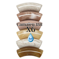 Camaieu 188- Lot mixte de 6 tubes incurvés 12MM