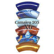 Camaieu 205- Lot mixte de 6 tubes incurvés 12MM