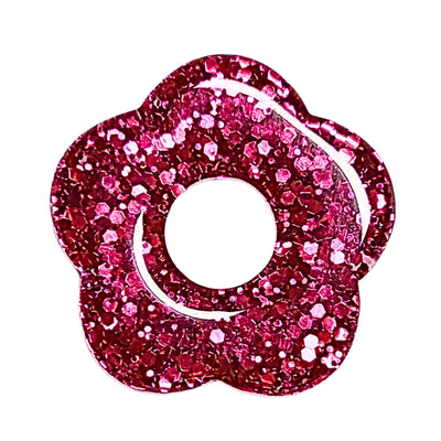 79 - Fleur Capucine paillettes fuchsia